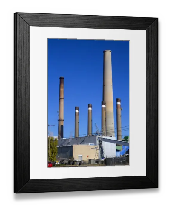 Framed Print : Colbert Fossil Plant generates coal-fired electricity and is located on the Tennessee Framed Print : Colbert Fossil Plant generates coal-fired electricity and is located on the Tennessee