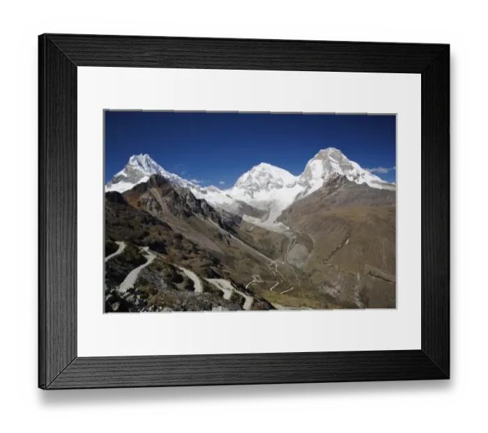 Framed Print : Winding road, Cordillera Blanca, Peru Framed Print : Winding road, Cordillera Blanca, Peru