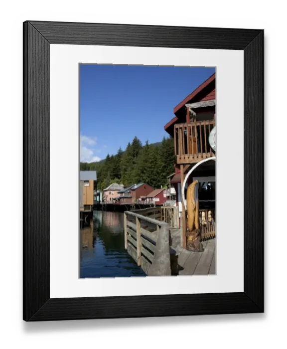 Framed Print : USA, Alaska, Ketchikan, downtown Creek Street Framed Print : USA, Alaska, Ketchikan, downtown Creek Street