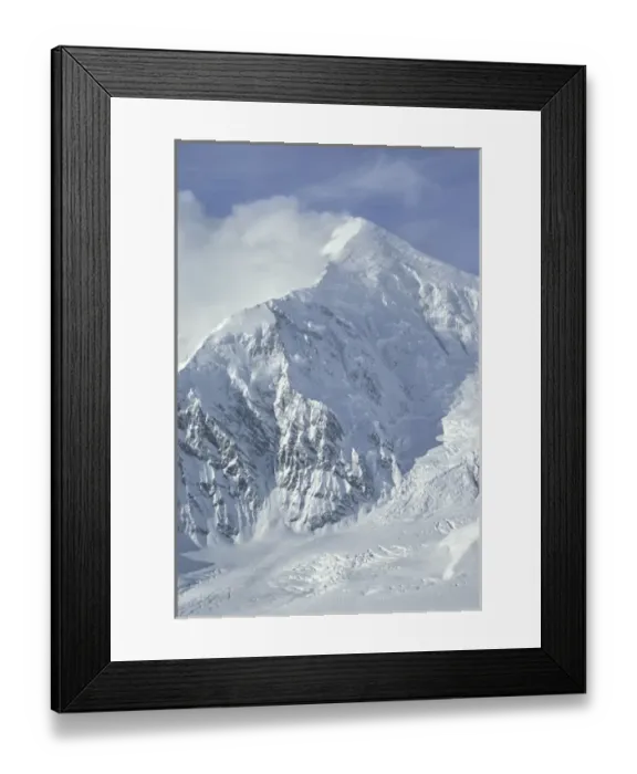 Framed Print : USA, Alaska, Denali National Park, Mt. McKinley. An aerial view of the flanks of Framed Print : USA, Alaska, Denali National Park, Mt. McKinley. An aerial view of the flanks of