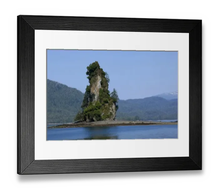 Framed Print : USA, Alaska, Behm Canal, New Eddystone Rock