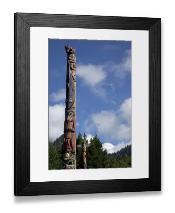 Framed Print : USA, Alaska, Ketchikan, Saxman Totem Park Framed Print : USA, Alaska, Ketchikan, Saxman Totem Park