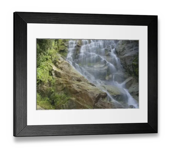 Framed Print : Winaywayna Falls (also called Huinay Huayna), Inca Trail to Machu Picchu, Peru