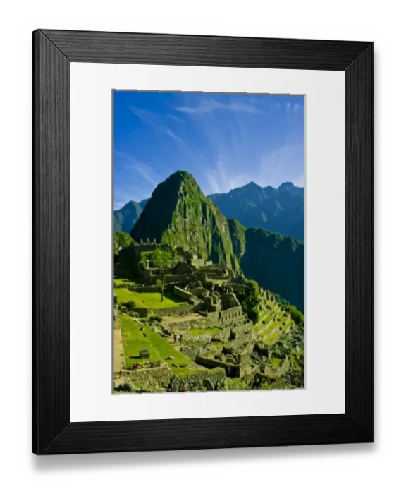 Framed Print : Ancient Machu Picchu, last refuge of the vanished Inca civilization in the Andes Mountains, Peru Framed Print : Ancient Machu Picchu, last refuge of the vanished Inca civilization in the Andes Mountains, Peru