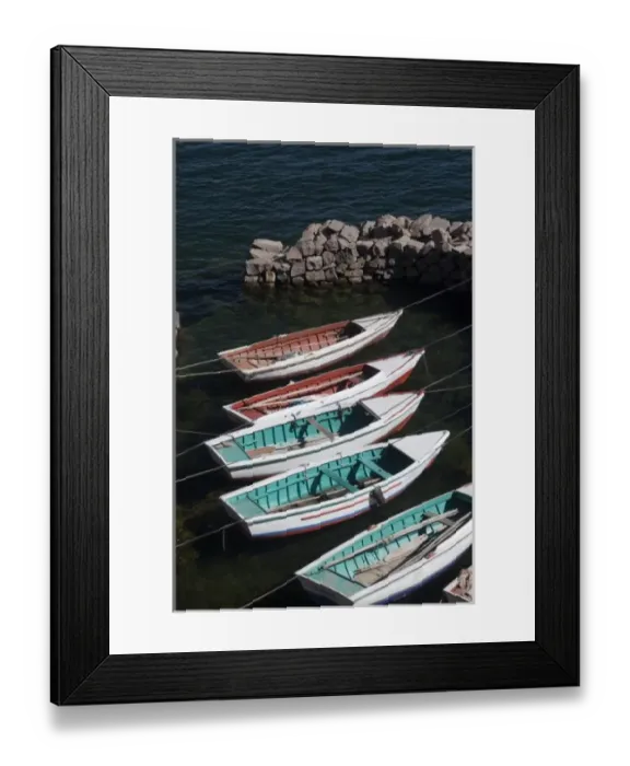 Framed Print : South America - Peru. Boats in harbor at Taquile Island on Lake Titicaca Framed Print : South America - Peru. Boats in harbor at Taquile Island on Lake Titicaca