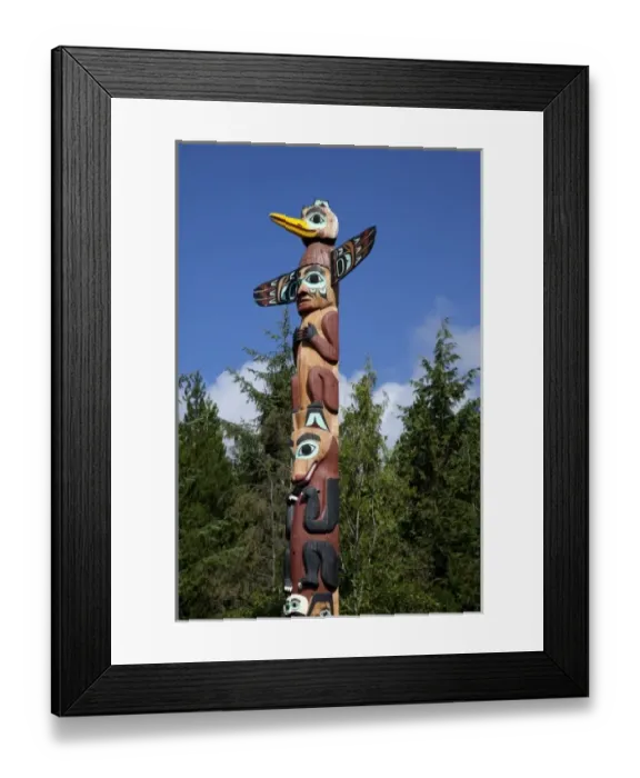 Framed Print : USA, Alaska, Ketchikan, Saxman Totem Park Framed Print : USA, Alaska, Ketchikan, Saxman Totem Park