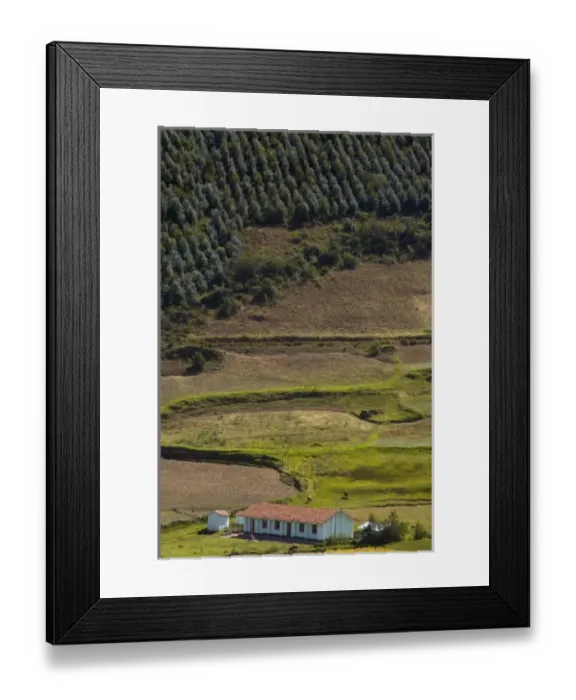 Framed Print : School at base of valley, Humacchuco, Peru Framed Print : School at base of valley, Humacchuco, Peru