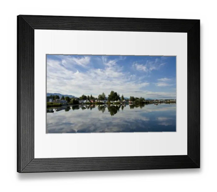 Framed Print : Calm morning at Lake Hood, near Anchorage, Alaska, the largest seaplane base in the world Framed Print : Calm morning at Lake Hood, near Anchorage, Alaska, the largest seaplane base in the world