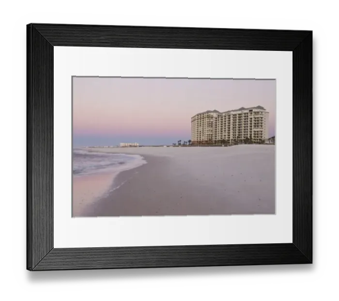 Framed Print : USA, AL, Gulf Shores. Pre dawn colors reflected in wet sand in front of Doral high Framed Print : USA, AL, Gulf Shores. Pre dawn colors reflected in wet sand in front of Doral high
