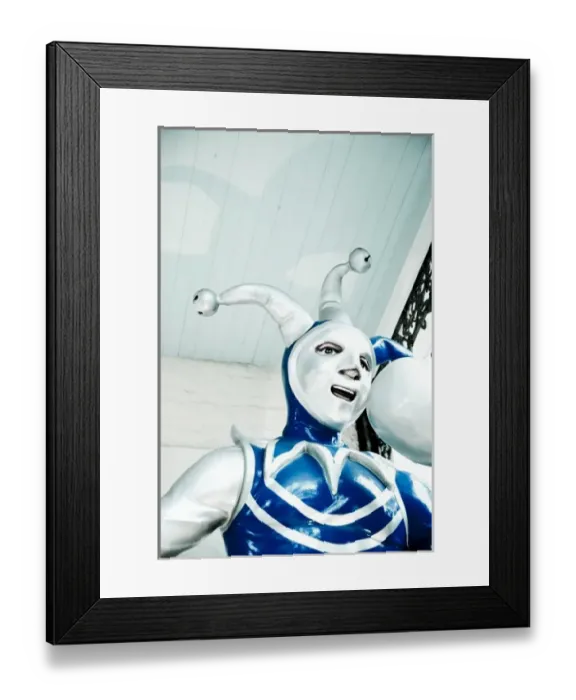 Framed Print : USA, Alabama, Mobile. Mardi Gras Museum of Mobile, exterior, jester statue Framed Print : USA, Alabama, Mobile. Mardi Gras Museum of Mobile, exterior, jester statue