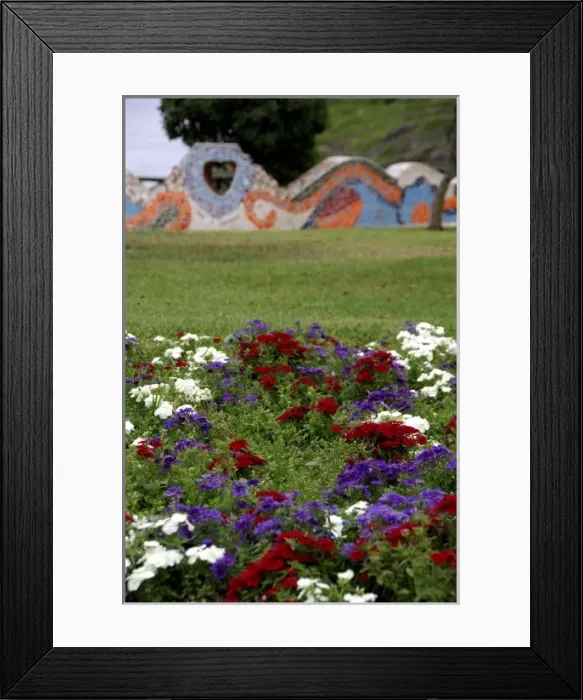 Framed Print : South America, Peru, Lima, Miraflores. Love Park aka Parque del Amor. Colorful tile