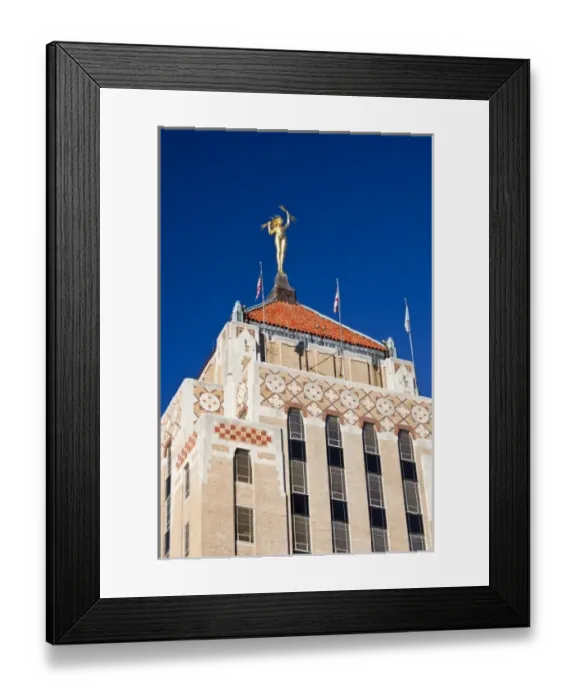 Framed Print : USA, Alabama, Birmingham. Alabama Power Company Building, Miss Electra Statue Framed Print : USA, Alabama, Birmingham. Alabama Power Company Building, Miss Electra Statue