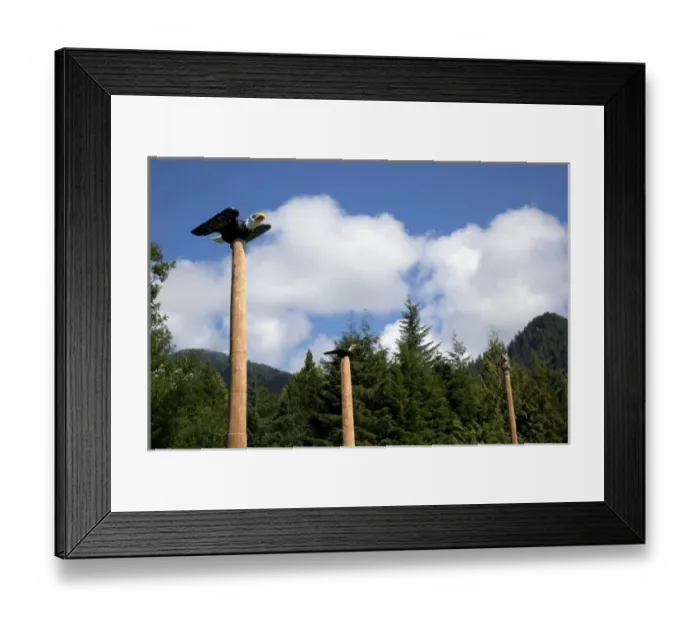 Framed Print : USA, Alaska, Ketchikan, Saxman Totem Park Framed Print : USA, Alaska, Ketchikan, Saxman Totem Park