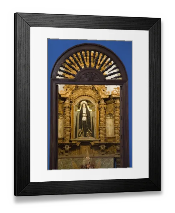 Framed Print : Shrine in Church of San Francisco and monastery, famous for its catacombs and library Framed Print : Shrine in Church of San Francisco and monastery, famous for its catacombs and library