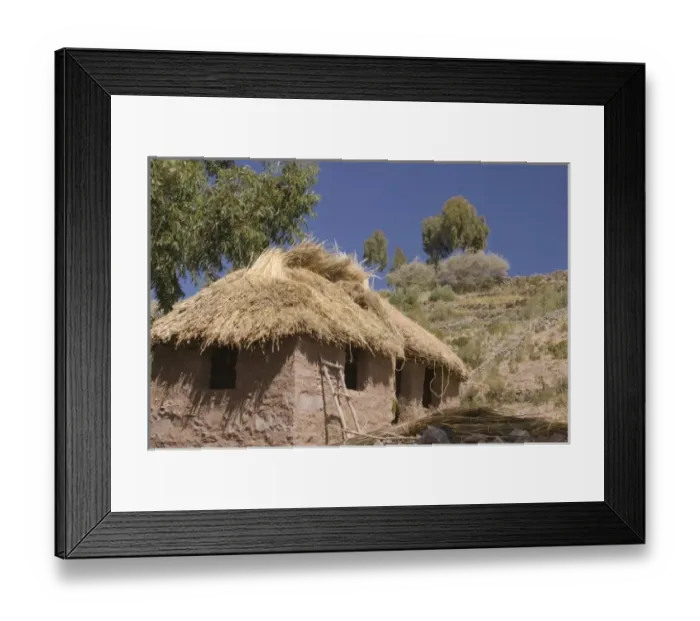 Framed Print : Traditional house with thatched roof, Taquile Island (also known as Isla Taquile) Framed Print : Traditional house with thatched roof, Taquile Island (also known as Isla Taquile)