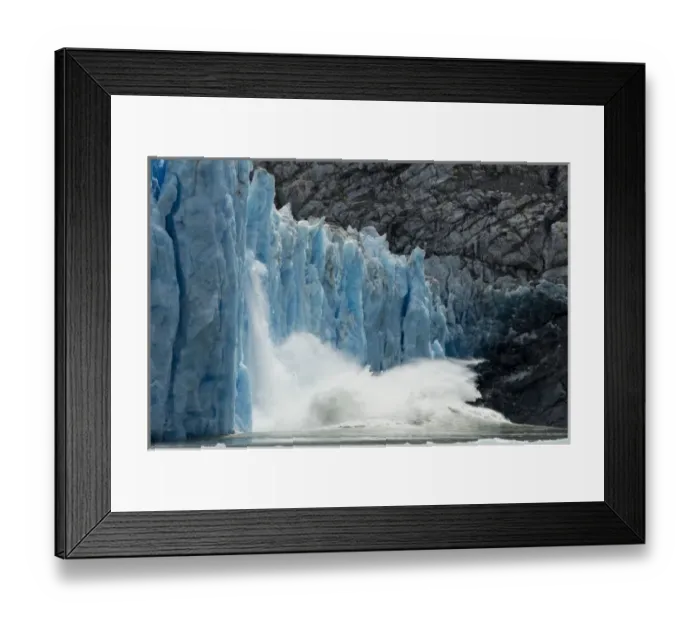 Framed Print : USA, Alaska, Massive icebergs calving from blue ice face of Dawes Glacier in Endicott Framed Print : USA, Alaska, Massive icebergs calving from blue ice face of Dawes Glacier in Endicott