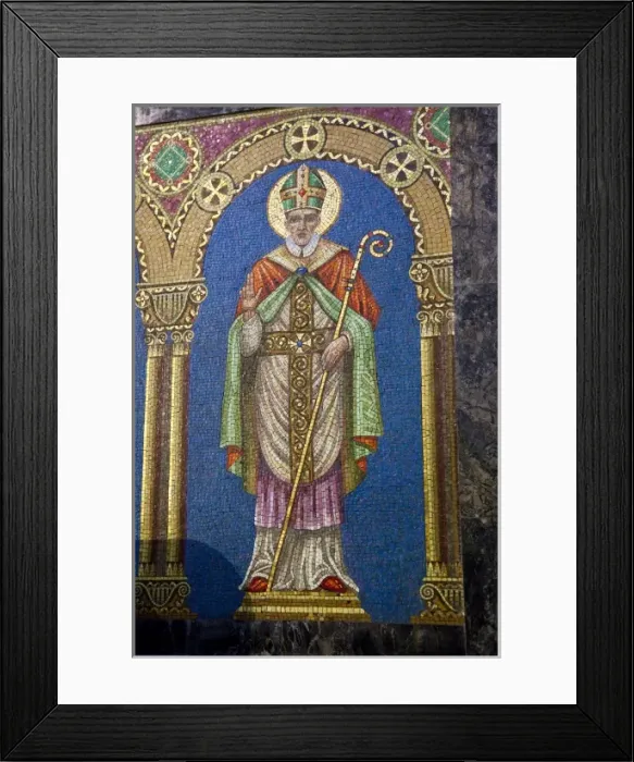 Framed Print : South America, Peru, Lima. Mosaic in the Basilica Cathedral, located in the Historic Center of Lima