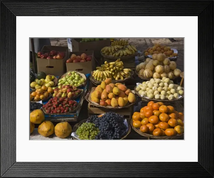 Framed Print : Peru, Pisac, Market produce for sale