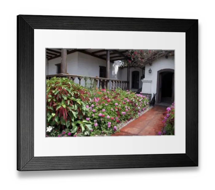 Framed Print : South America, Peru, Lima. Historic estate of Chacra Tres Canas. Ranch house. Property Released
