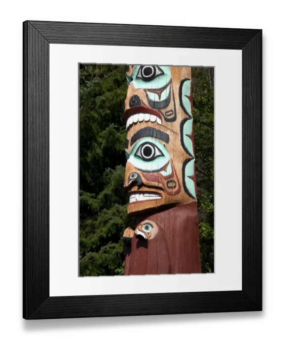 Framed Print : USA, Alaska, Ketchikan, Saxman Totem Park Framed Print : USA, Alaska, Ketchikan, Saxman Totem Park