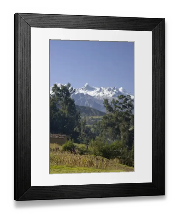 Framed Print : Snow-capped Andes Mountains, Vicos, Peru