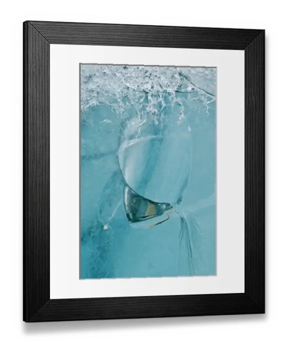 Framed Print : USA, Alaska, Inside Passage. Detail of pattern in blue ice on glacier