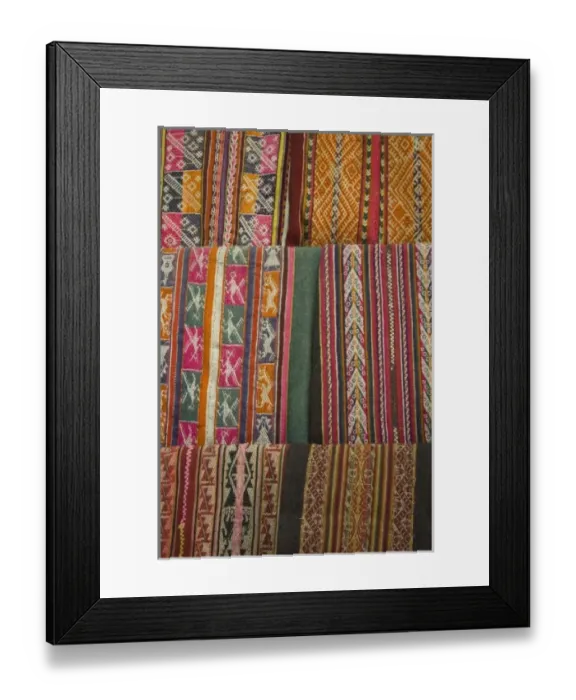Framed Print : Traditional weavings on display, Cuzco, Peru Framed Print : Traditional weavings on display, Cuzco, Peru