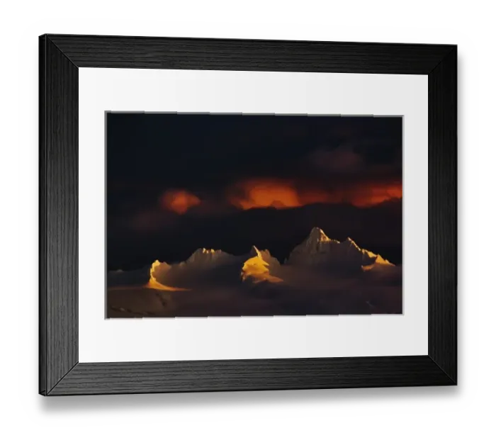 Framed Print : Winter sunset, Kenai Mountains, from Homer, Alaska Framed Print : Winter sunset, Kenai Mountains, from Homer, Alaska