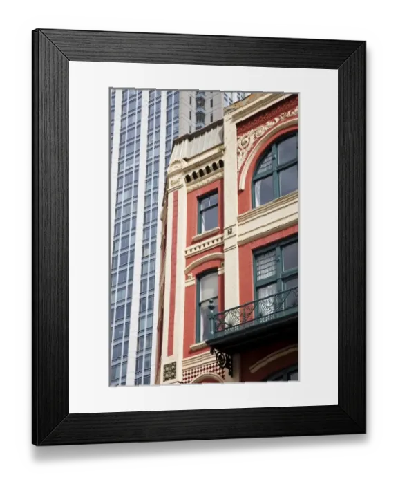 Framed Print : USA, Alabama, Mobile. Royal Street, old and new architecture Framed Print : USA, Alabama, Mobile. Royal Street, old and new architecture