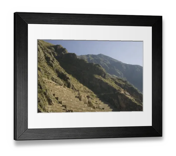 Framed Print : Inca ruins of Ollantaytambo, Peru, South America