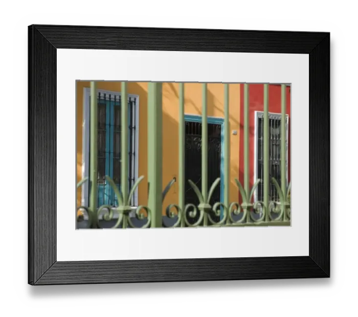 Framed Print : Colorful walls and fence in Barranco neighborhood, Lima, Peru Framed Print : Colorful walls and fence in Barranco neighborhood, Lima, Peru