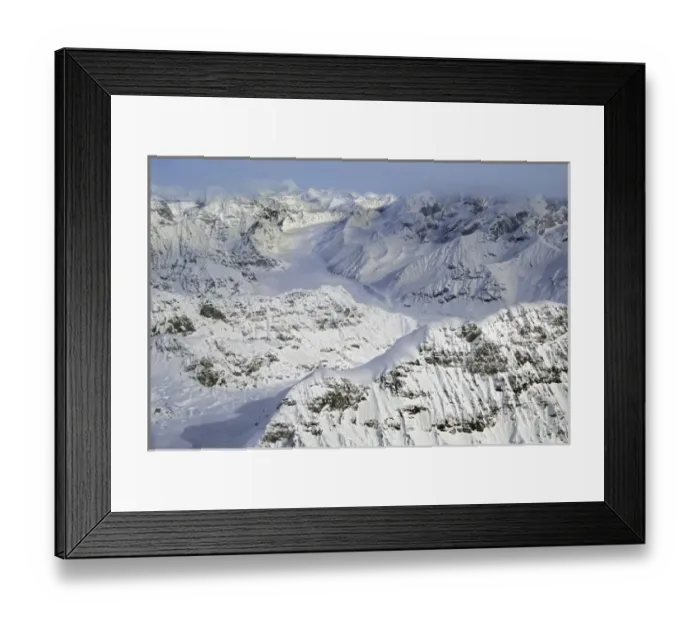 Framed Print : USA, Alaska, Denali National Park, Alaska Range. Heavy spring snowstorm covers mountains Framed Print : USA, Alaska, Denali National Park, Alaska Range. Heavy spring snowstorm covers mountains