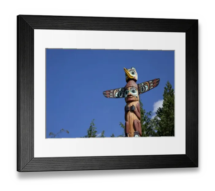 Framed Print : USA, Alaska, Ketchikan, Saxman Totem Park