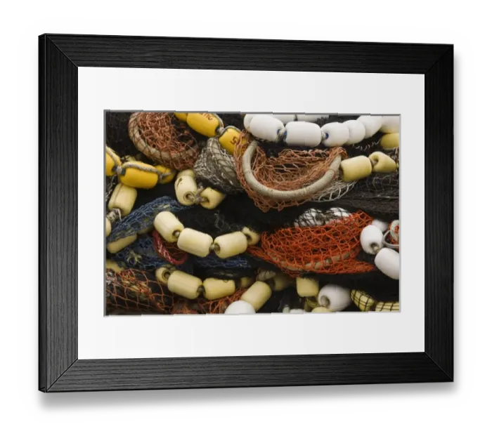 Framed Print : USA, Alaska, Petersburg. Jumble of fishing nets and floats Framed Print : USA, Alaska, Petersburg. Jumble of fishing nets and floats