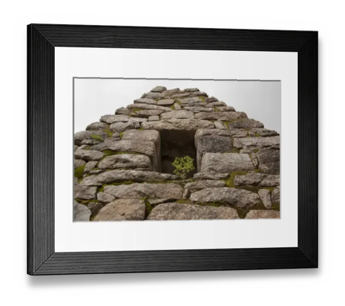 Framed Print : South America, Peru, Machu Picchu. Close-up of stone house ruins. (UNESCO World Heritage