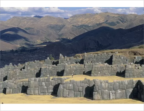 Peru, Cuzco, Sacsayhuaman fortress, one of best examples of Inca stonework