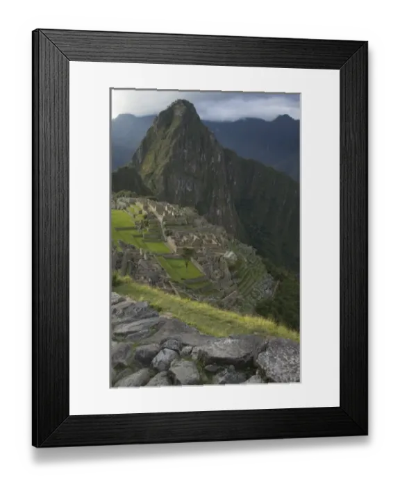 Framed Print : Machu Picchu, ruins of Inca city, Peru