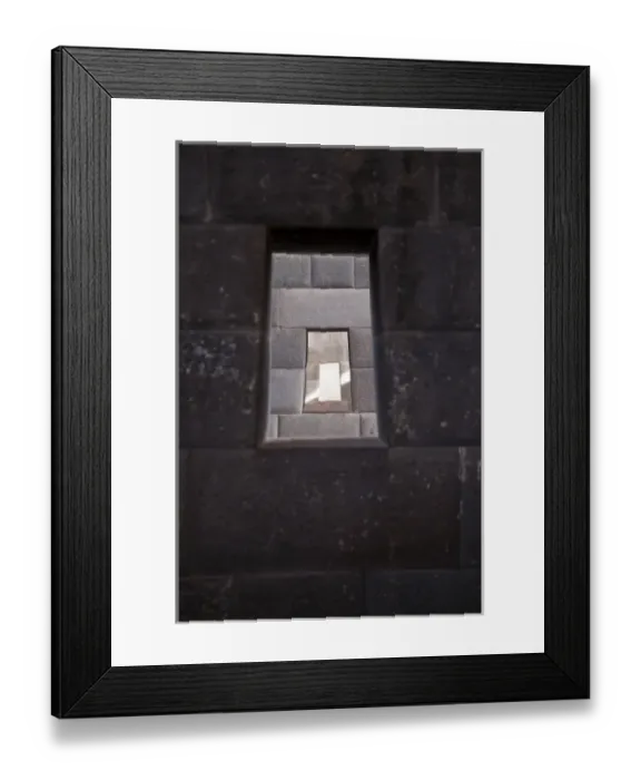Framed Print : South America, Peru, Cuzco. In the Inca Temple of the Sun, windows align with extreme precision Framed Print : South America, Peru, Cuzco. In the Inca Temple of the Sun, windows align with extreme precision