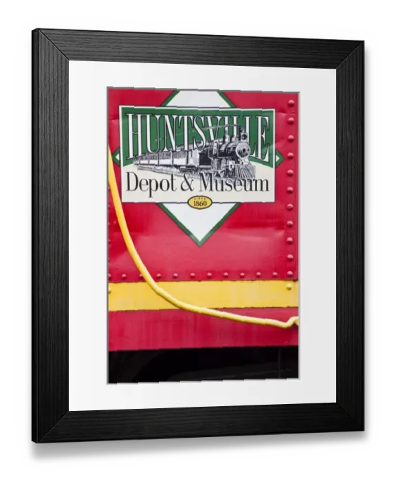 Framed Print : USA, Alabama, Huntsville. Huntsville Depot Museum, exterior