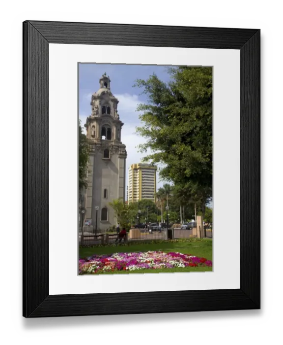 Framed Print : Virgin Milagrosa church in Kennedy Park located in the Miraflores district of Lima, Peru Framed Print : Virgin Milagrosa church in Kennedy Park located in the Miraflores district of Lima, Peru