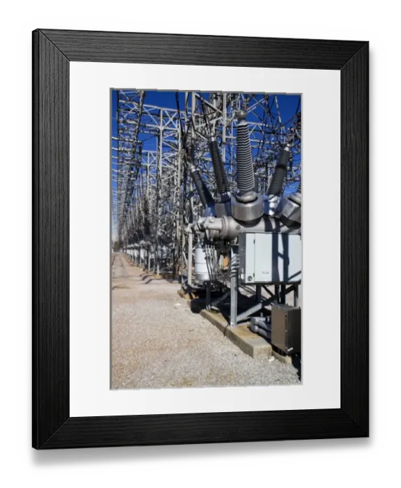 Framed Print : Colbert Fossil Plant generates coal-fired electricity and is located on the Tennessee Framed Print : Colbert Fossil Plant generates coal-fired electricity and is located on the Tennessee