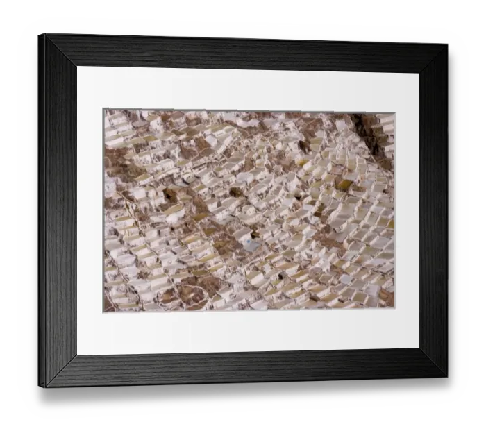Framed Print : Peru, Cusco valley, salt mine in the mountains, detail