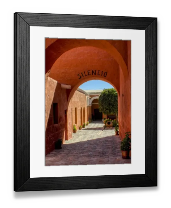 Framed Print : Graceful archways of Monasterio Santa Catalina in the White City of Arequipa, Peru Framed Print : Graceful archways of Monasterio Santa Catalina in the White City of Arequipa, Peru