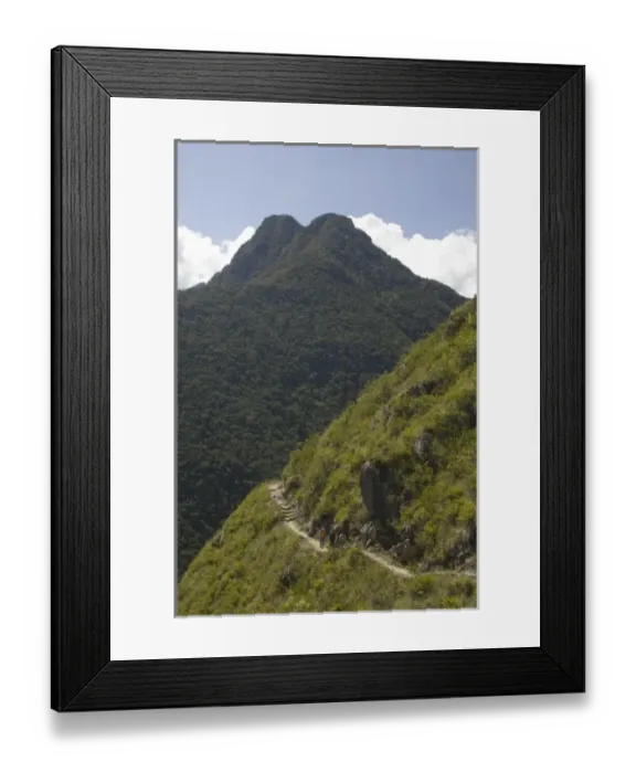 Framed Print : Inca Trail to Machu Picchu, Peru