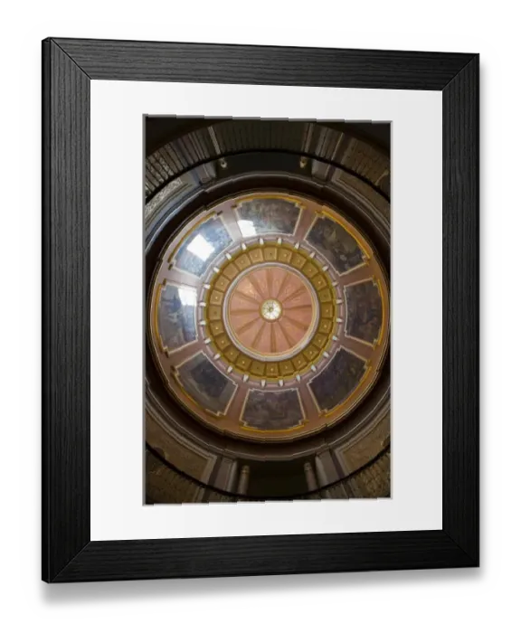 Framed Print : USA, Alabama, Montgomery. Alabama State Capitol, b. 1851, interior of the rotunda / dome Framed Print : USA, Alabama, Montgomery. Alabama State Capitol, b. 1851, interior of the rotunda / dome