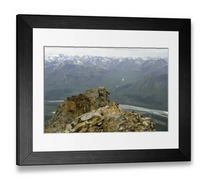 Framed Print : View From 6700 Feet Over Wood River Valley and Denali Wildnerness Lodge, Wood River Valley