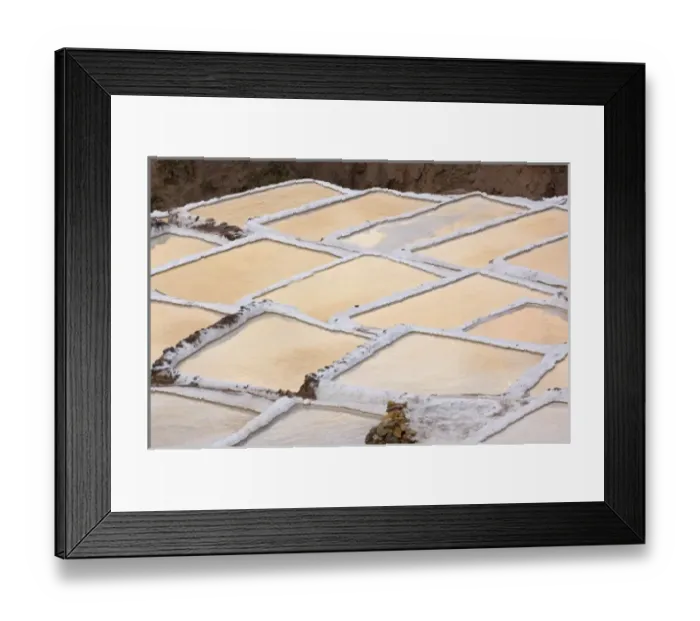 Framed Print : Peru, Salinas, Salt pans or pools used to make salt since time of Incas