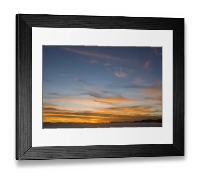 Framed Print : Dramatic clouds over lake at sunset, viewed from Suasi Island (also known as Isla Suasi)
