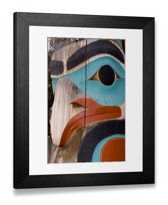 Framed Print : Colorful totem pole artwork Anchorage, Alaska, USA Framed Print : Colorful totem pole artwork Anchorage, Alaska, USA