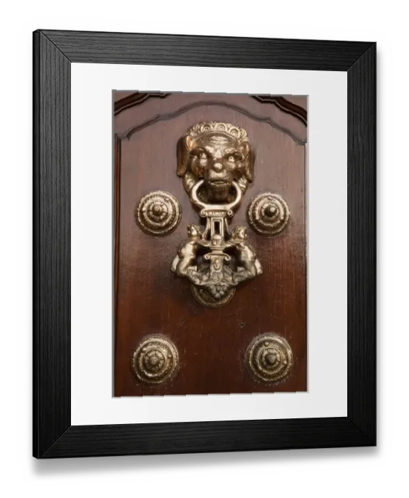 Framed Print : South America, Peru, Historic Centre of Lima. Ornate door knocker on the Basilica Cathedral Framed Print : South America, Peru, Historic Centre of Lima. Ornate door knocker on the Basilica Cathedral